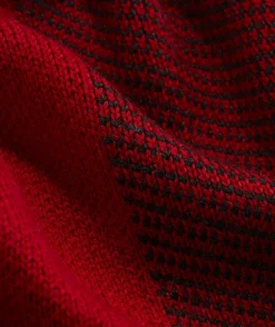 On-The-Go Buffalo Check Quarter-Snap Mockneck Sweater