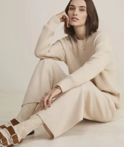 Oversized Ribbed Luxe Crewneck Sweater