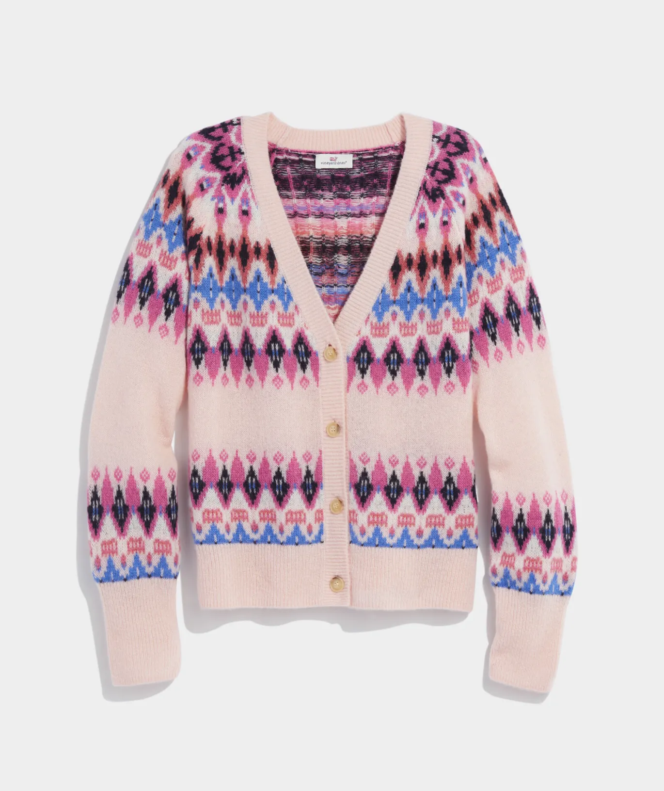 Patchwork Fair Isle Mockneck Sweater