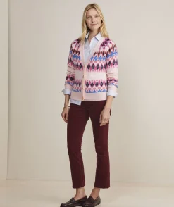 Patchwork Fair Isle Mockneck Sweater