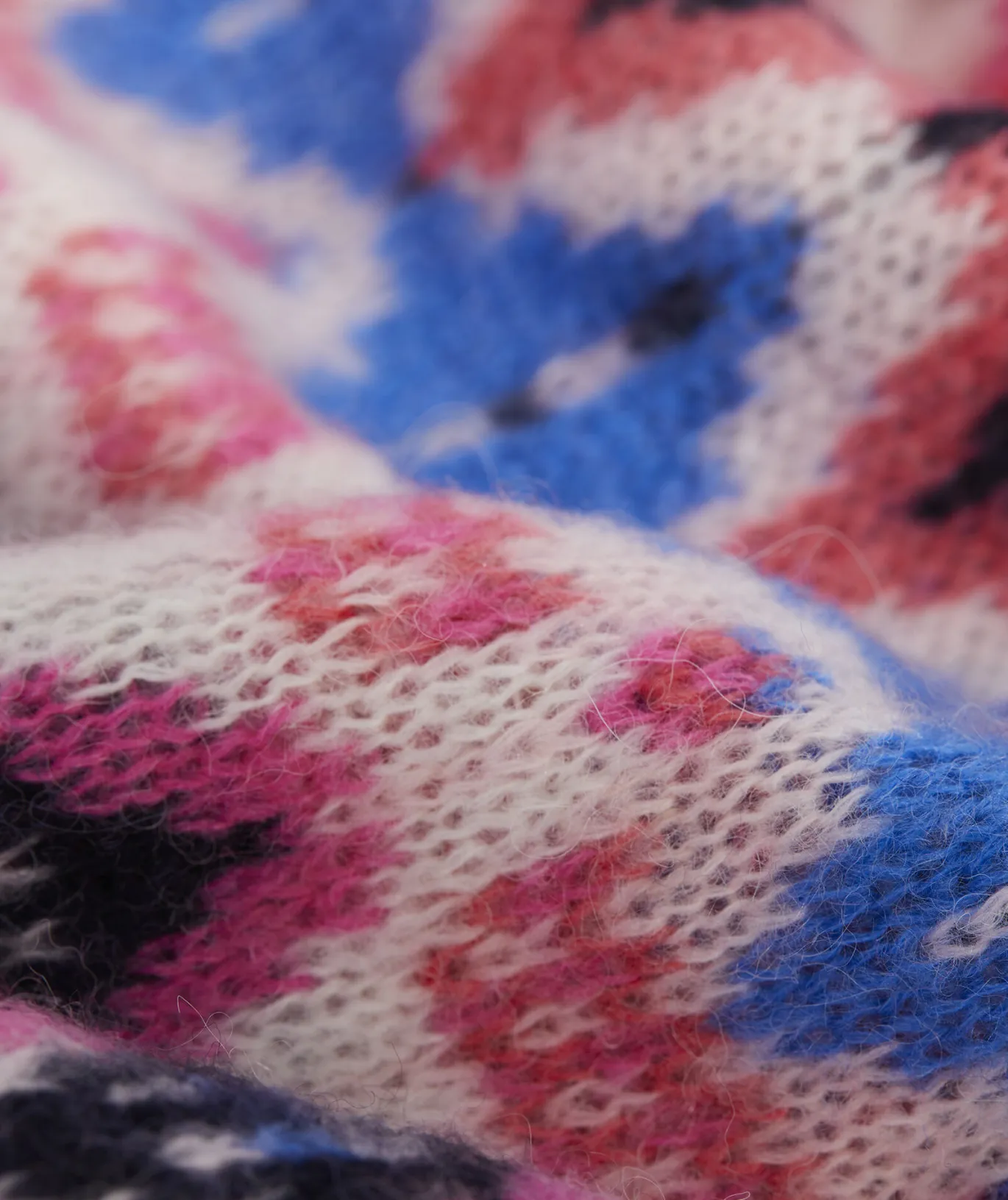 Patchwork Fair Isle Mockneck Sweater