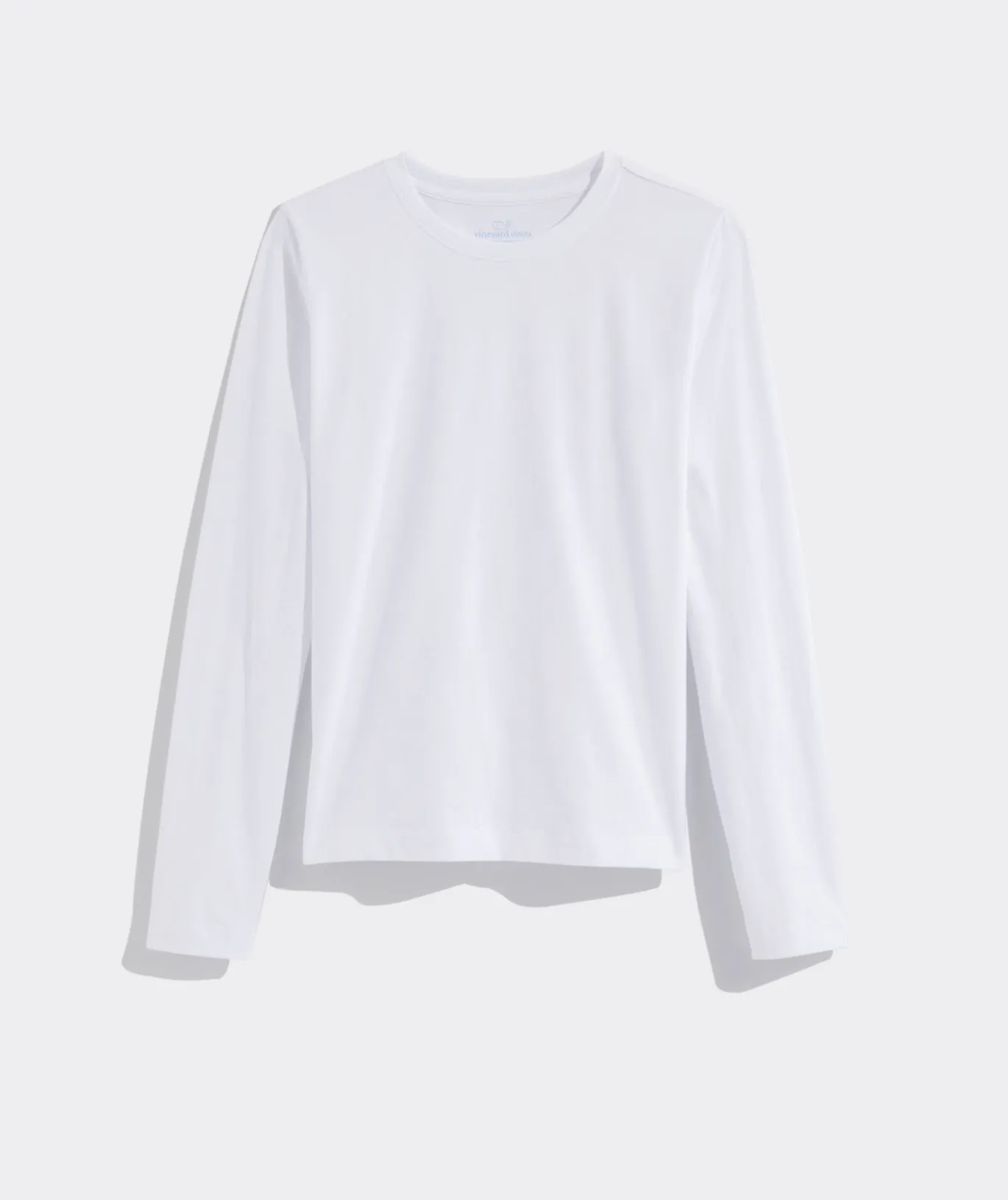 Pima Cotton Long-Sleeve Crewneck Tee