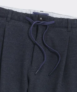 Pleated Knit Pull-On Pants