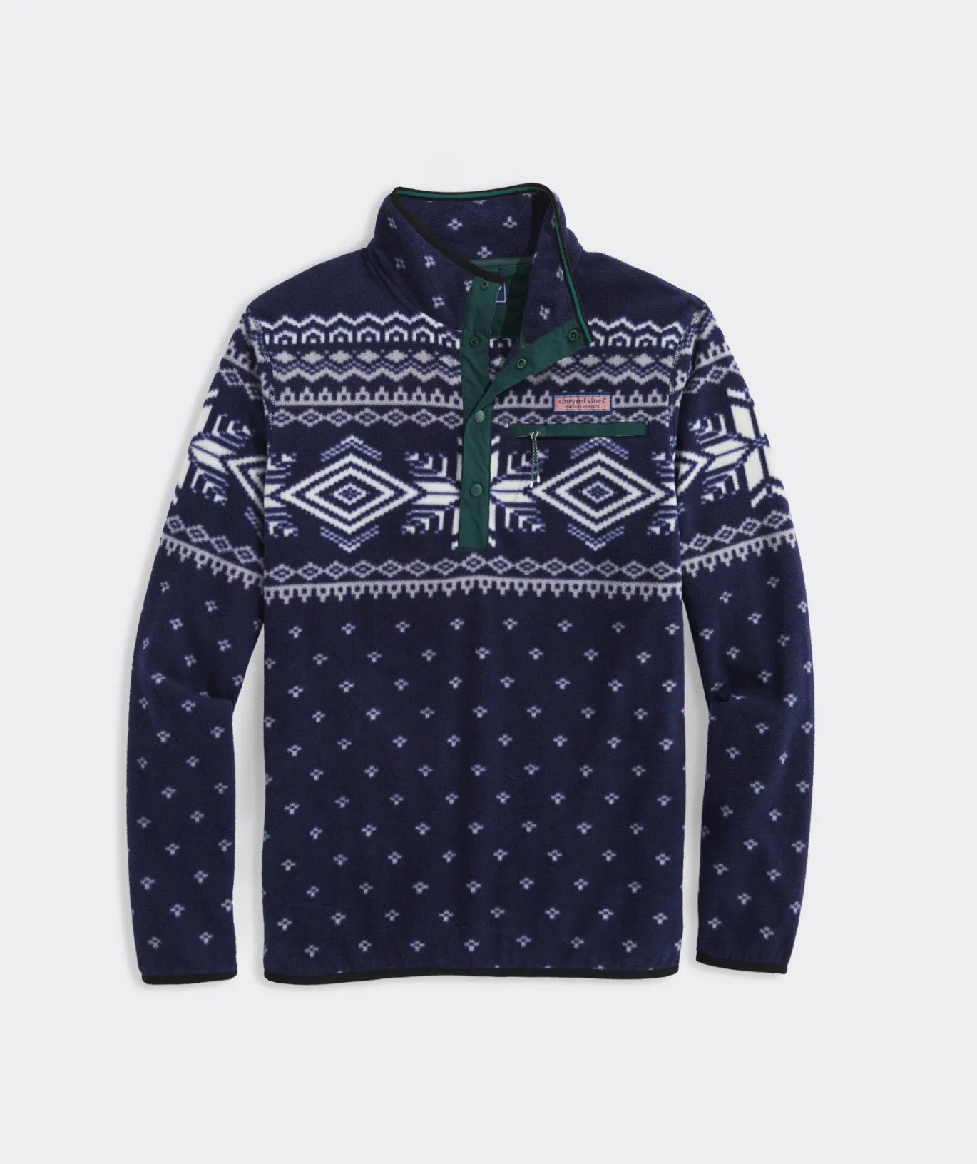 Printed Harbor Fleece Quarter-Snap