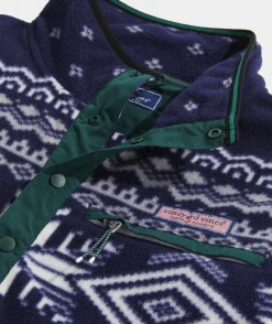 Printed Harbor Fleece Quarter-Snap