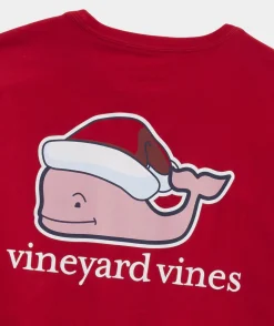 Santa Whale Long-Sleeve Pocket Tee