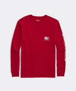 Santa Whale Long-Sleeve Pocket Tee