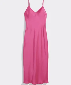 Satin Midi Slip Dress