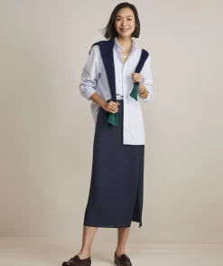 Satin Midi Slip Skirt