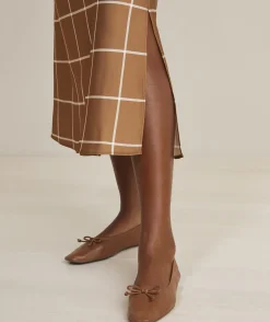Satin Midi Slip Skirt