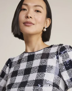 Sequin Check Dress