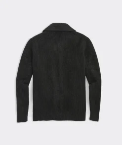 Shawl Collar Button-Front Cardigan Sweater