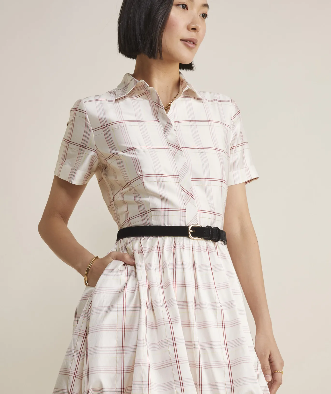 Silk Dupioni Bubble Shirtdress