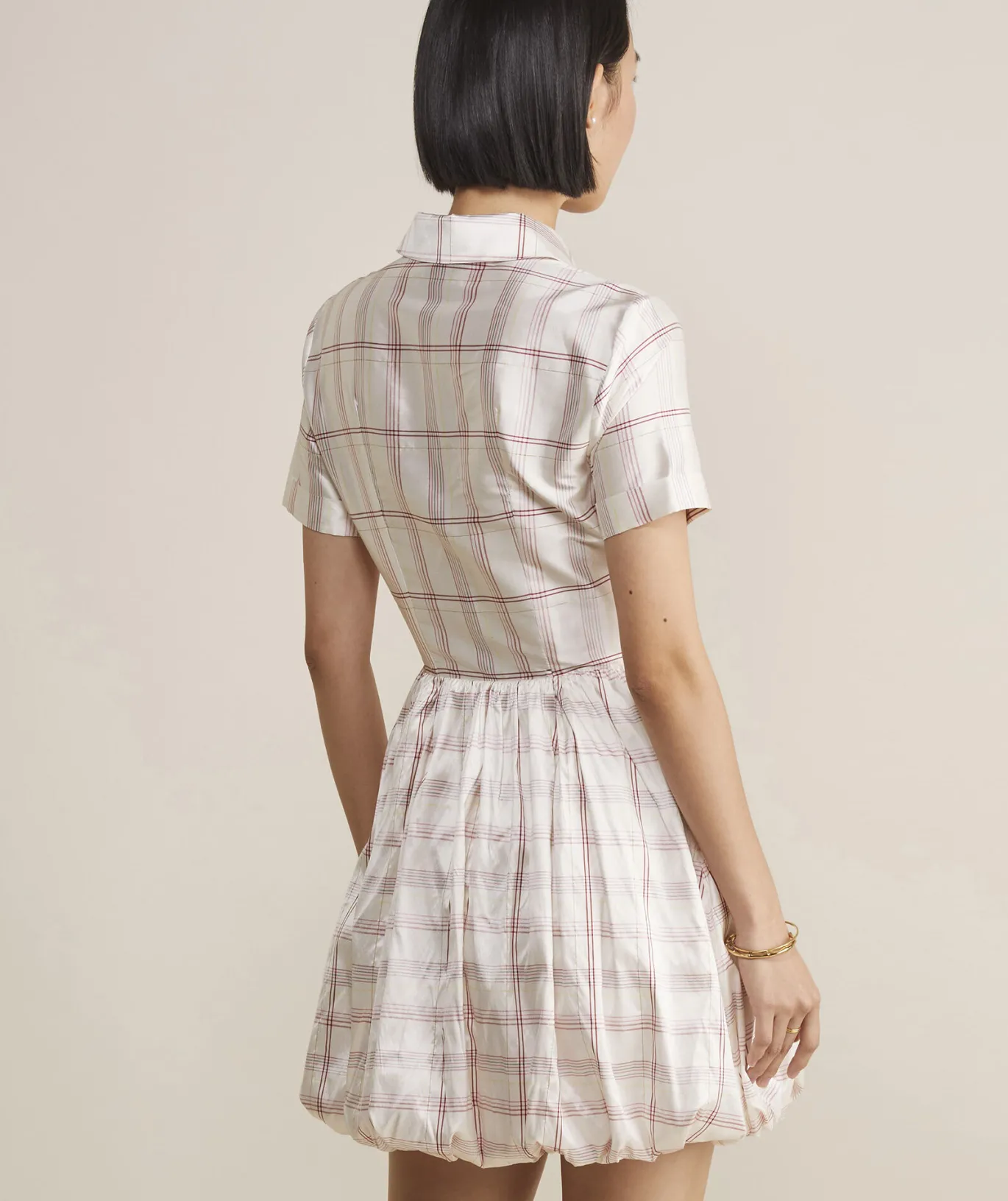 Silk Dupioni Bubble Shirtdress