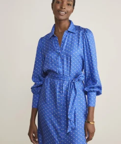Silk Twill Midi Shirtdress