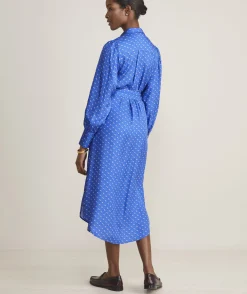Silk Twill Midi Shirtdress
