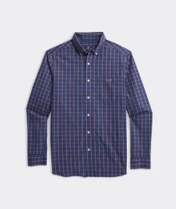 Stretch Poplin Check Shirt