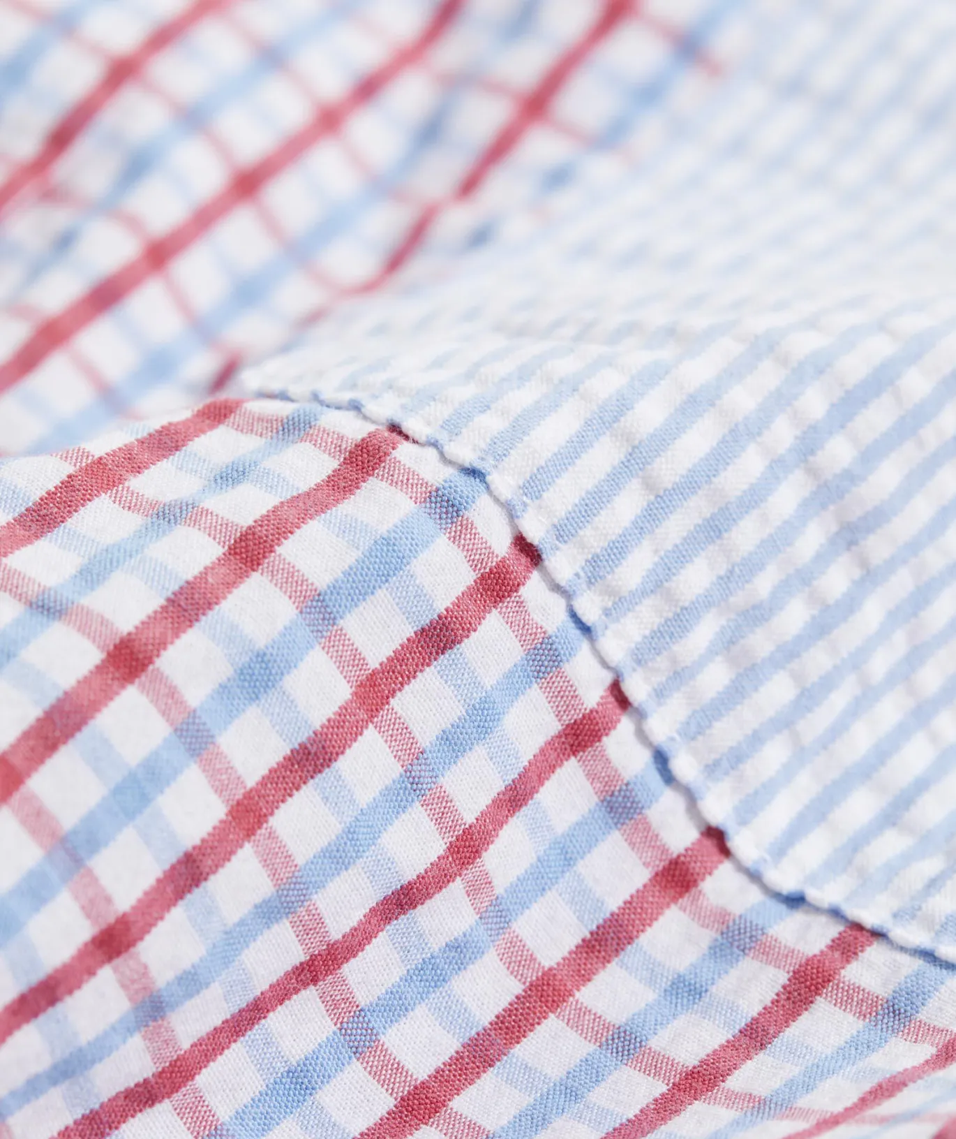 Stretch Seersucker Mixed Shirt