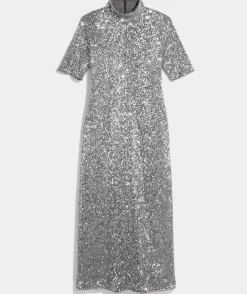 Stretch Sequin Midi Dress