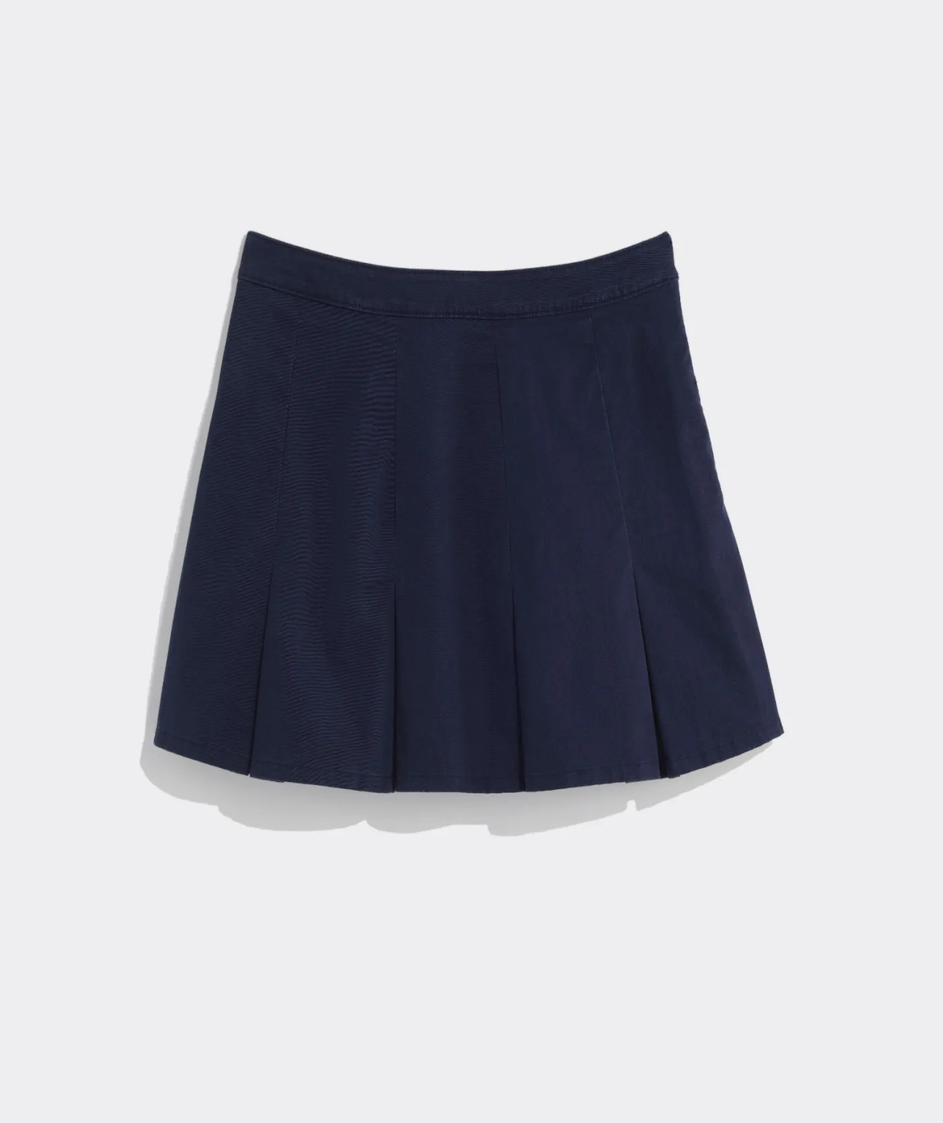 Stretch Twill Pleated Mini Skirt