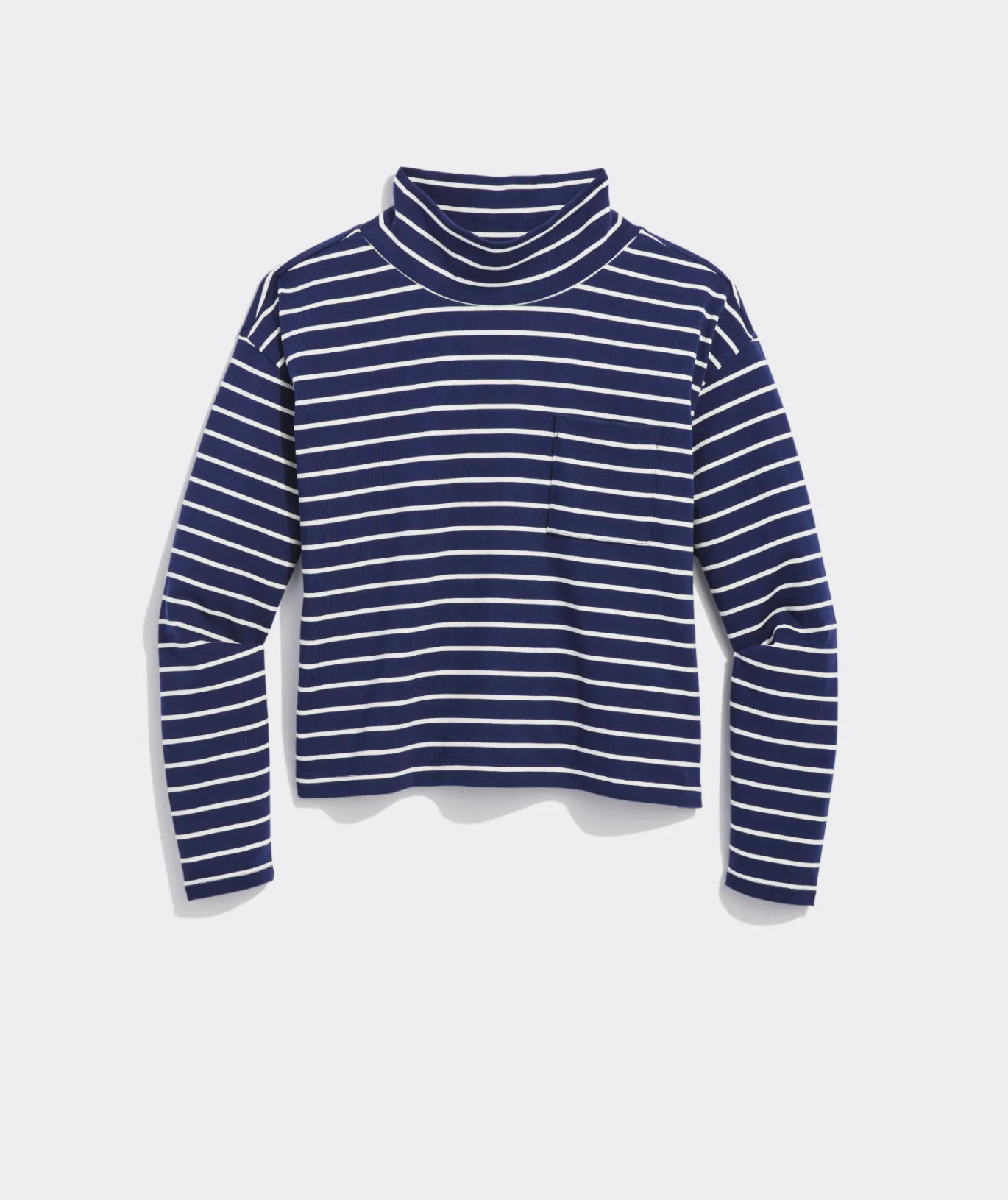 Striped Jamestown Funnel-Neck Tee