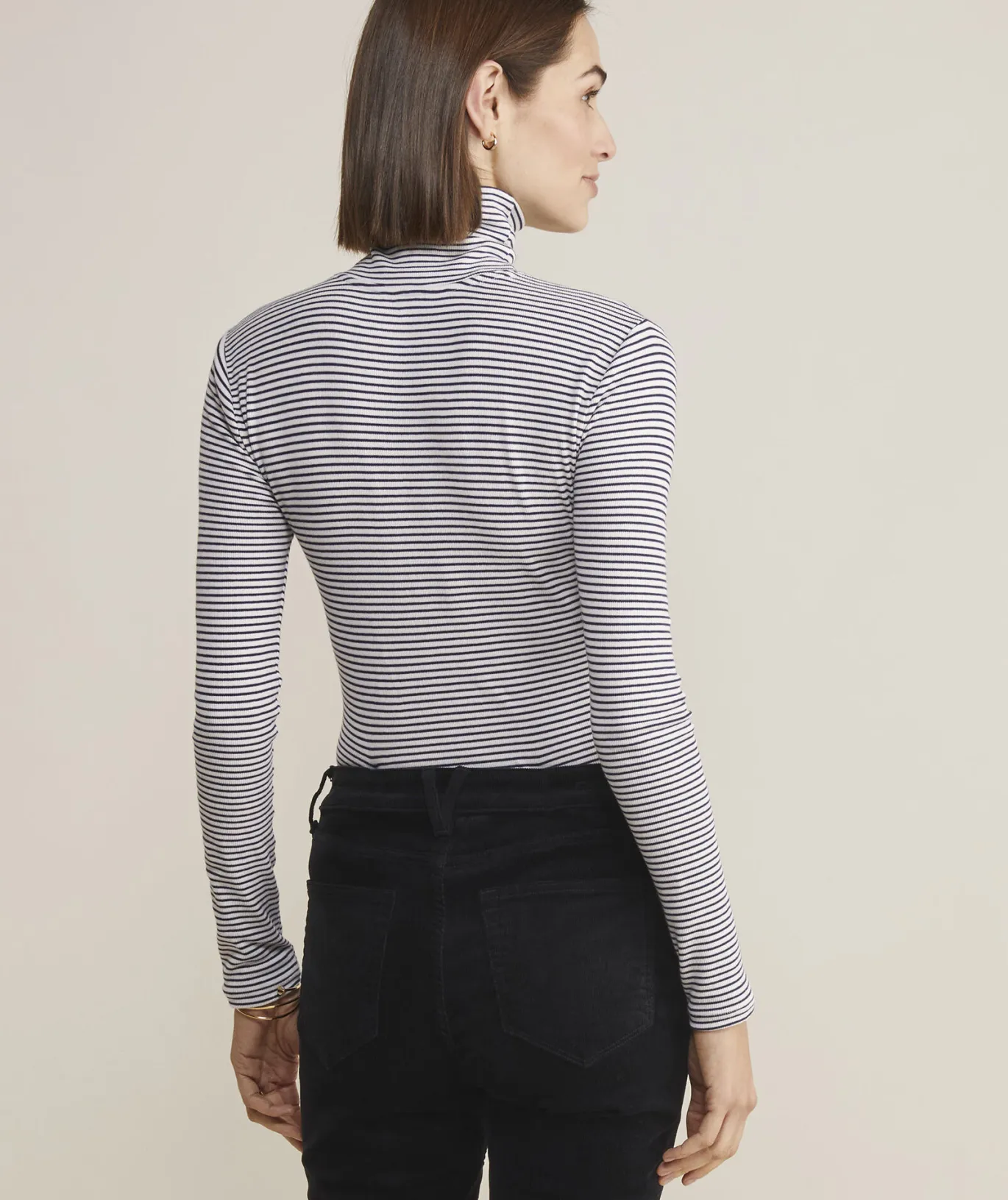 Striped Jamestown Mockneck Tee