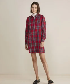 Tartan Poplin Popover Dress