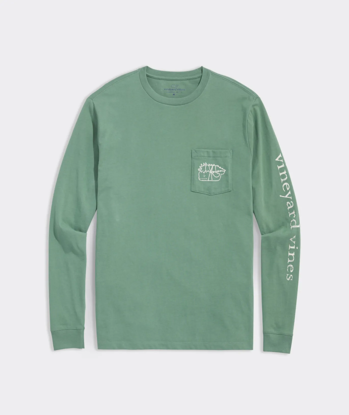 Vintage Tree Whale Long-Sleeve Pocket Tee