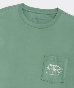 Vintage Tree Whale Long-Sleeve Pocket Tee