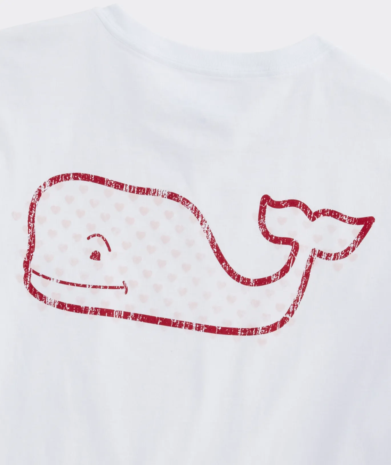 Vintage Whale Hearts Long-Sleeve Pocket Tee